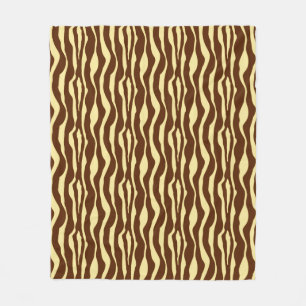 Zebrastreifen - Schokolade braun und Camel Tan Fleecedecke