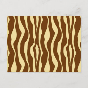 Zebrastreifen - Schokolade braun und Camel Tan Postkarte