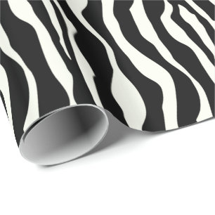 Zebrastreifen - Schwarz-Weiß Geschenkpapier