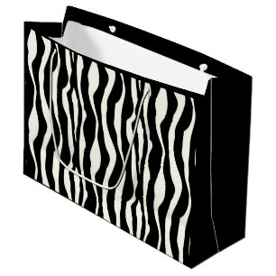 Zebrastreifen - Schwarz-Weiß Große Geschenktüte