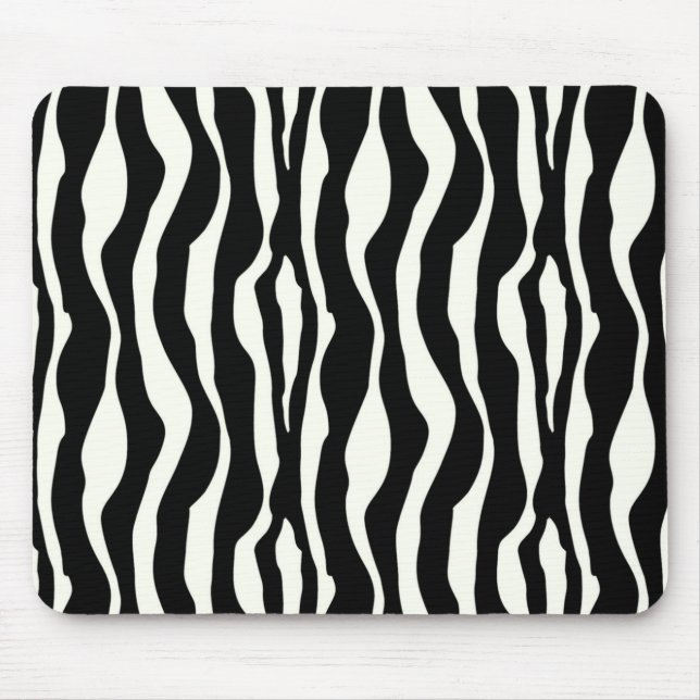 Zebrastreifen - Schwarz-Weiß Mousepad (Vorne)