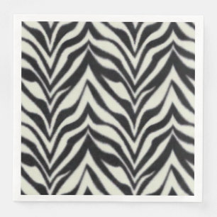 Zebrastreifen Schwarz Weiß Wilde Safari Serviette