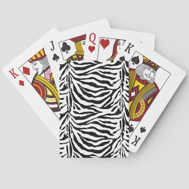 Zebrastreifen Tarnung Spielkarten (Rückseite)