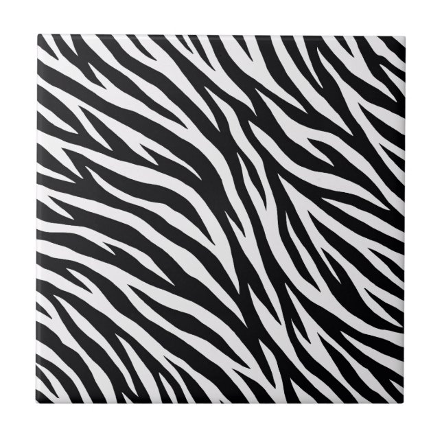 Zebrastreifen Tiermuster Fliese (Vorderseite)