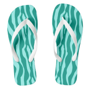 Zebrastreifen - Türkis und Aqua Flip Flops