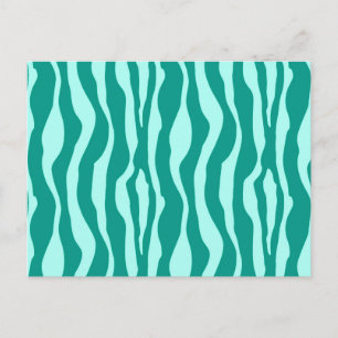 Zebrastreifen - Türkis und Aqua Postkarte