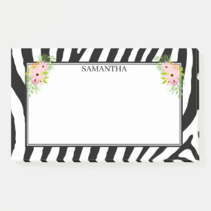 Zebrastreifen und Blume Post-it Klebezettel