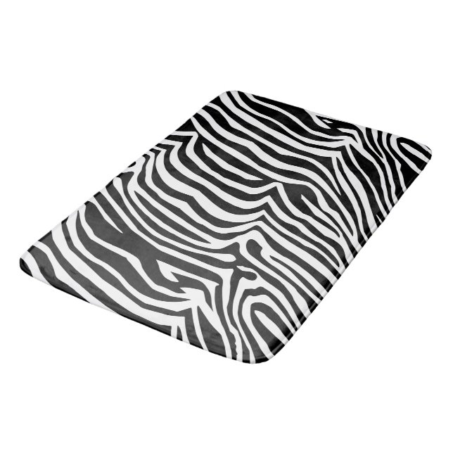 Zebrastreifenmuster Badematte (Schrägansicht)