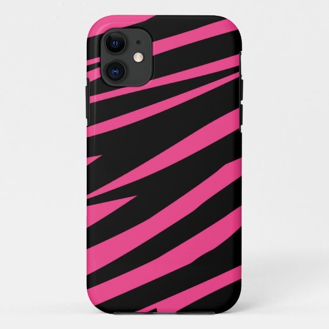 Zebratiger stripes girly schickes Naturmuster der Case-Mate iPhone Hülle (Rückseite)