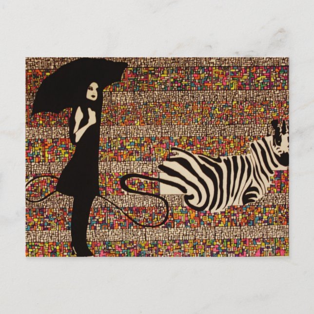 Zebrawanderung Postkarte (Vorderseite)