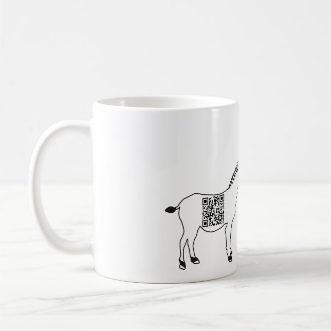 ZEBRE HUMOUR CODE QR DROL KAFFEETASSE (Links)