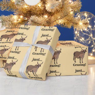Zebu-Rind Kuh Tier Geschenkpapier