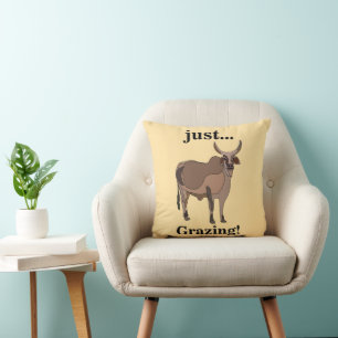 Zebu-Rind Kuh Tier Kissen