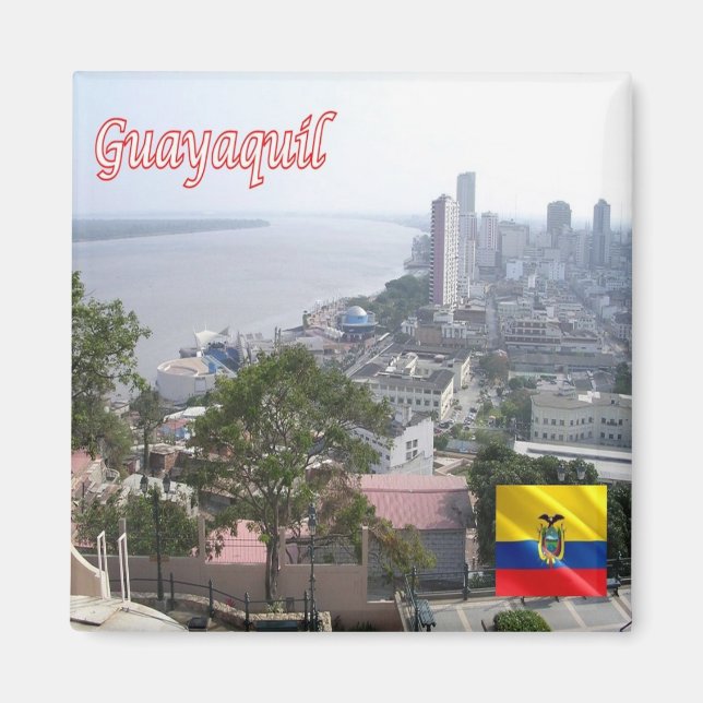 zEC020 GUAYAQUIL, Ecuador, Amerika, Kühlschrank Magnet (Vorne)