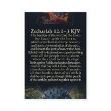Zechariah 12:1-10 and Psalm 122:6 KJV Card