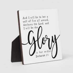 Zechariah 2:5 Bibelschrift Bauernschild Fotoplatte