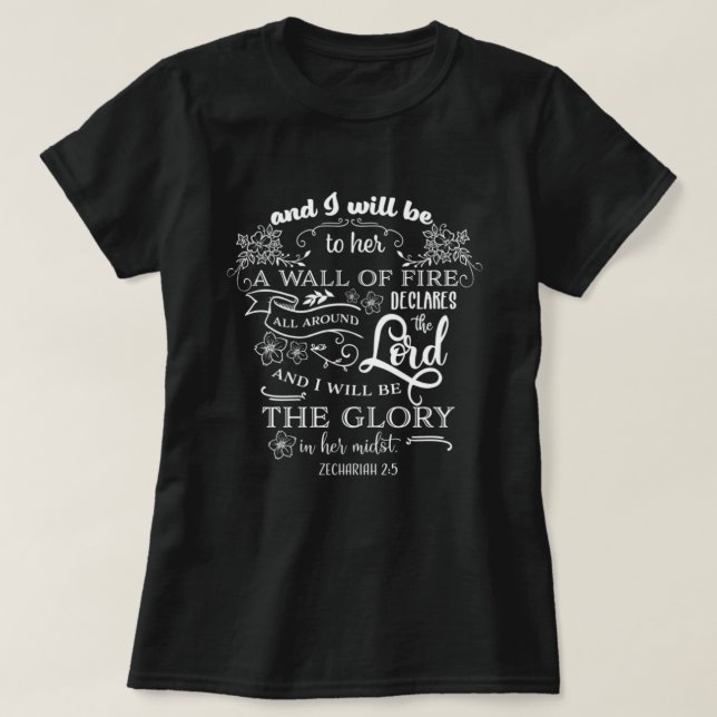 Zechariah 2:5 T-Shirt (Design vorne)