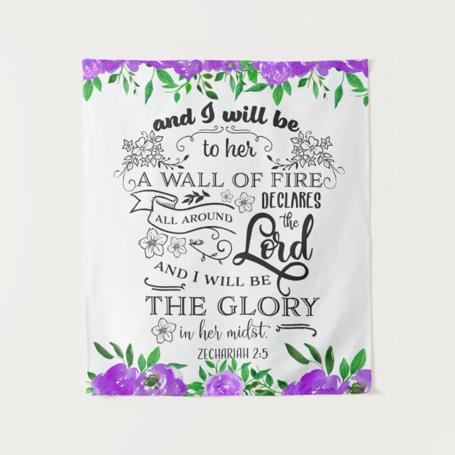 Zechariah 2:5 wandteppich (Vorderseite)