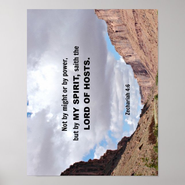 Zechariah 4:6 Weder durch Macht noch durch Power.. Poster (Vorne)