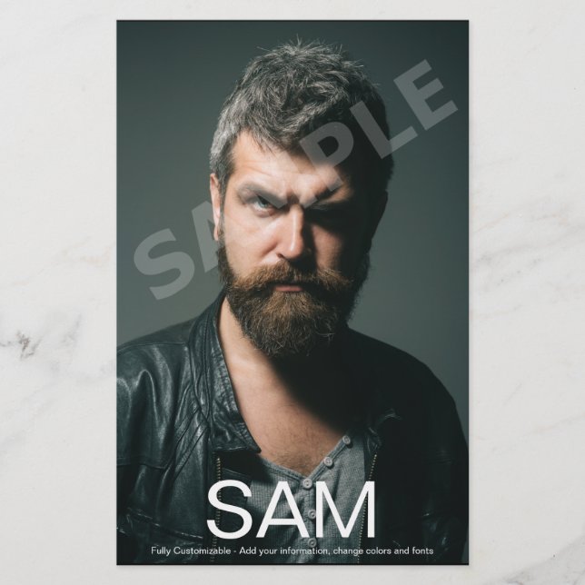 Zed-Karte des 2-seitigen Foto-Akteurs Flyer (Vorne)