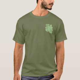 Zedar Waxwing Stencil - Fatigue Green Pocket T-Shirt