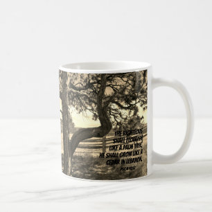 Zeder der Libanon Bibel Verse Psalm 91:12   Kaffeetasse