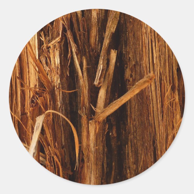 Zedernholzbrauenschau Runder Aufkleber (Vorderseite)