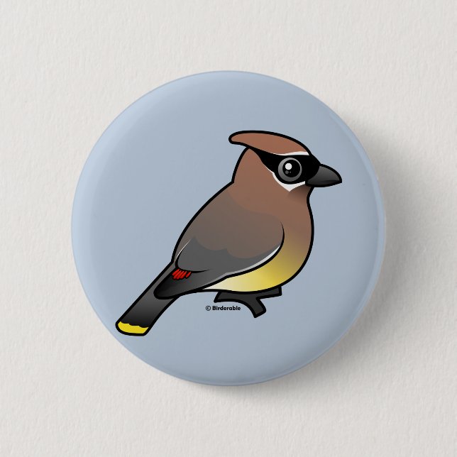 ZederWaxwing Button (Vorderseite)