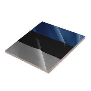 zEE002 ESTNISCHE Fahne schwenkend Estland - Fliese