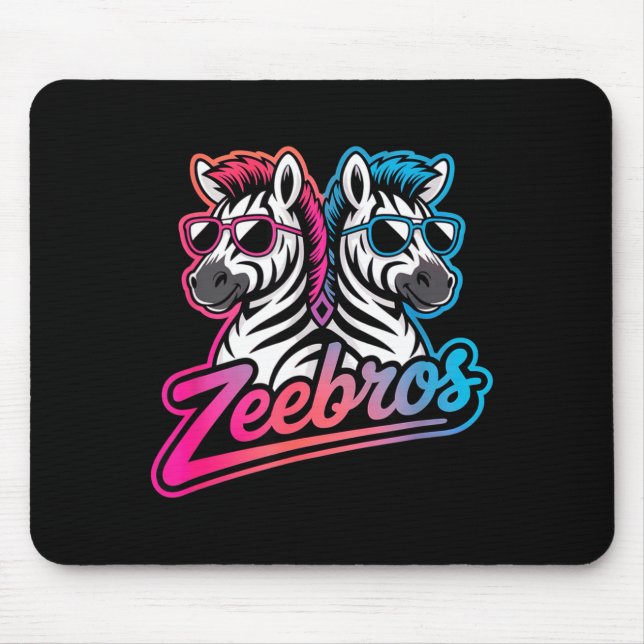 Zeebros Cute Zebra Duo Design For Zebros Lovers  Mousepad (Vorne)