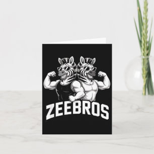 Zeebros Süßes Zebra-Duo-Design Für Zebros-Fans  Karte