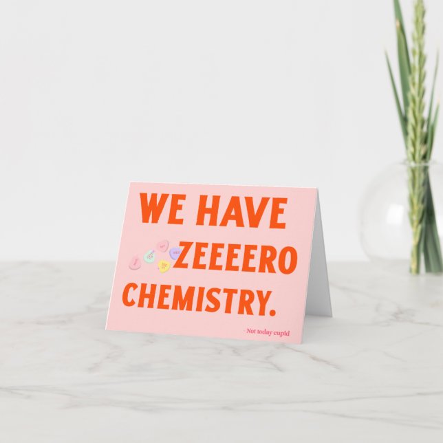 Zeeeero Chemistry Valentine's Card Feiertagskarte (Vorderseite)