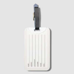 ZeeEw der Schnauzer-Orangen-Gepäckanhänger Gepäckanhänger