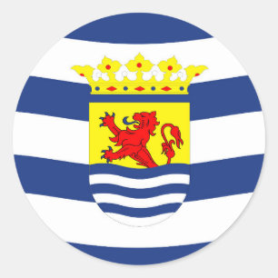 Zeeland flag Netherlands province dutch region sym Runder Aufkleber
