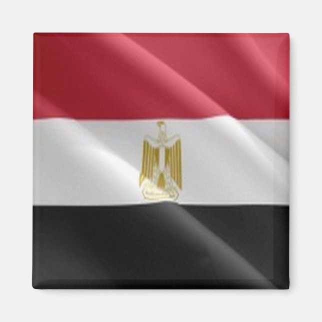 zEG002 EGYPT, Waving Flag, Afrika, Kühlschrank Magnet (Vorne)