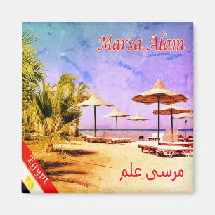 zEG025 MARSA ALAM strand, Ägypten, Rotes Meer, Küh Magnet