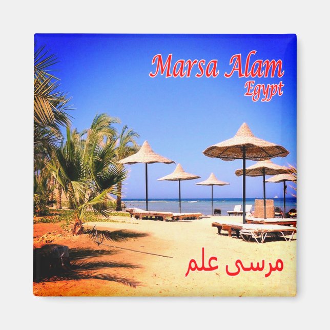 zEG051 MARSA ALAM Beach, Rotes Meer, Ägypten, Kühl Magnet (Vorne)