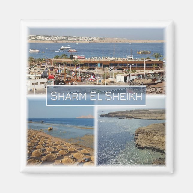 zEG064 SHARM EL SHEIK, Rotes Meer, Mosaik, Kühlsch Magnet (Vorne)