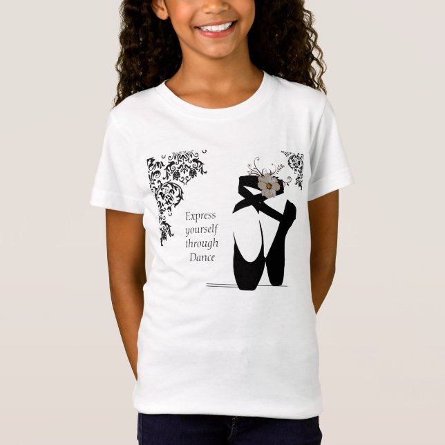 Zehe-Schuhe mit schwarzer Spitze-Einladung T-Shirt (Vorderseite)