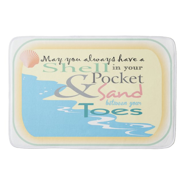 Zehen im Sand große Badematte (Vorderseite)