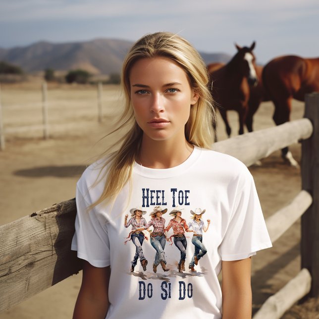 Zehenabsatz Line Dance T-Shirt (Von Creator hochgeladen)