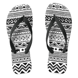 Zehenstegsandalen Boho Büffel Tribal Muster Boheme Flip Flops