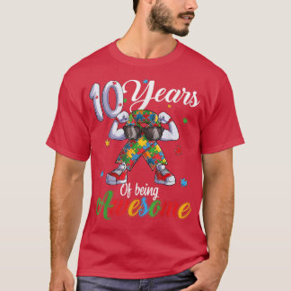 Zehn 10 Jahre Autistischer Junge Mädchen Geburtsta T-Shirt