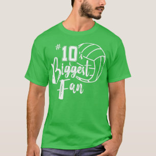 Zehn 10er Größter Fan Volleyball Mama Volleyball V T-Shirt