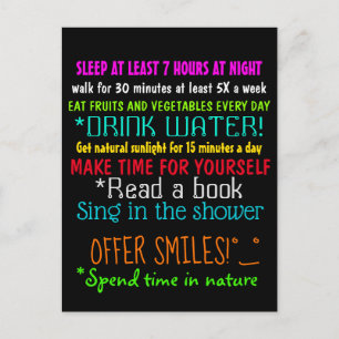 ZEHN ANTRÄGE FÜR Coole ANWEISUNGEN IM GESUNDHEITSW Postkarte