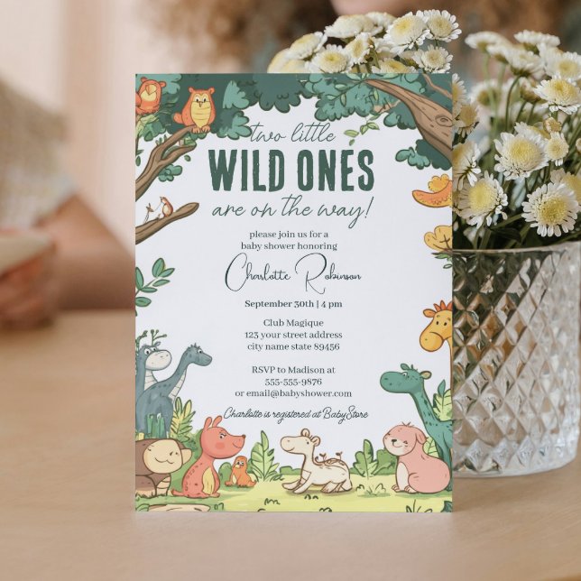 Zehn Babydusche bei Niedlichen Waldtieren Einladung (Von Creator hochgeladen)