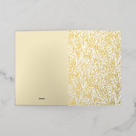 Zehn Blätter. Grußkarte Mit Foliendruck