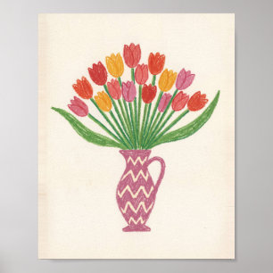 Zehn Blumensträuße Art Nr. 4 Vintage-Malerei Poster