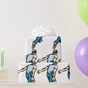 Zehn Button Bowler Geschenkpapier