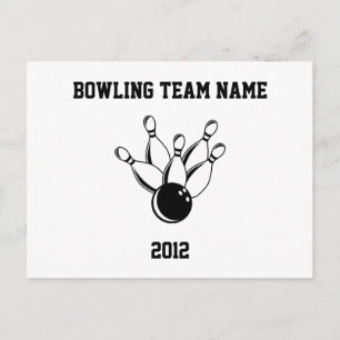 Zehn Button Bowling, Bowling Team Name, 2012 Postkarte